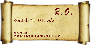 Rostás Olivér névjegykártya